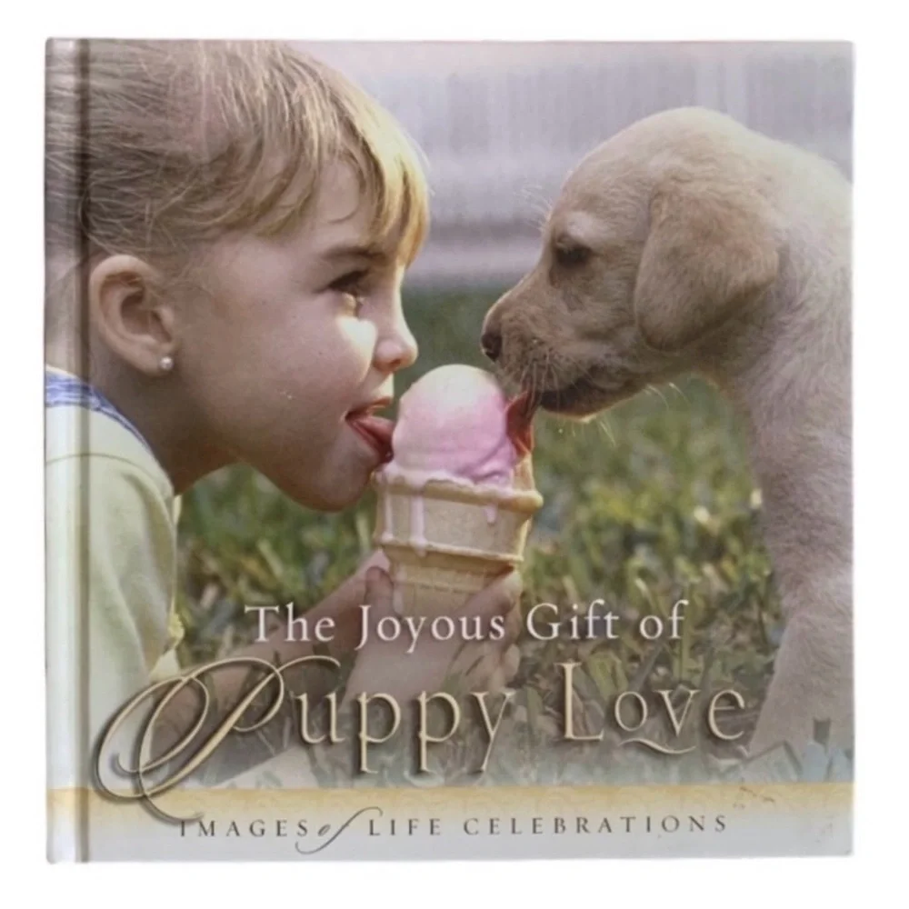 GIFT SET Dog Treats Canister & Puppy Love Book Dog Lover Kitchen Decor Bundle